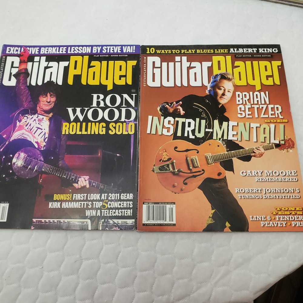 Guitar Player Magazine Lot- Ronnie Wood and Brian Setzer